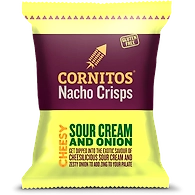 CORNITOS-CHEESY SOUR CREAM & ONION 150GMS-(MRP 85)