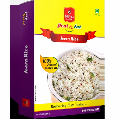 DAIVYA AAHAR'S HEAT &amp; EAT-JEERA RICE 250GM(MRP-75)-D11IR01D03JEE001