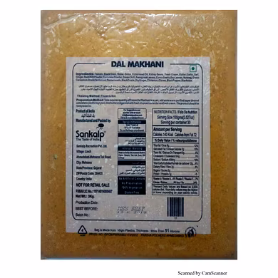 SANKALP-DAL MAKHANI 3KG-S18IG04S32DAL001
