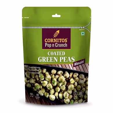 CORNITOS-COATED GREEN PEAS WASABI 150GMS-G12RG05C14WAS002