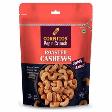 CORNITOS-ROASTED CASHEWS CRACK PEPPER 200GMS-G12RD03C14CAS003