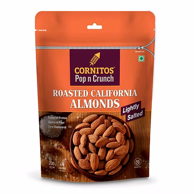 CORNITOS-ROASTED ALMONDS SALTED 200GMS-G12RD03C14ALM002