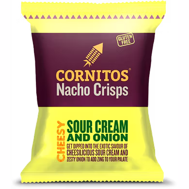 CORNITOS-CHEESY SOUR CREAM &amp; ONION 150GMS-(MRP 85)-G12RN01C14CRE002