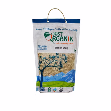 JUST ORGANIK BROWN BASMATI RICE 500G-1