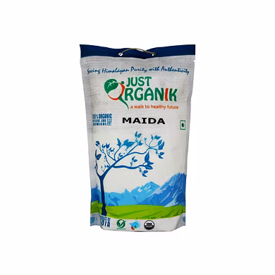 JUST ORGANIK REFINED WHEAT FLOUR (MAIDA) 500G-T15RF07J09REF001