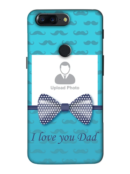 3D Beautiful Bow Mustache Background Mobile Back Cover for Oneplus-OnePlus-5T-Fday00224