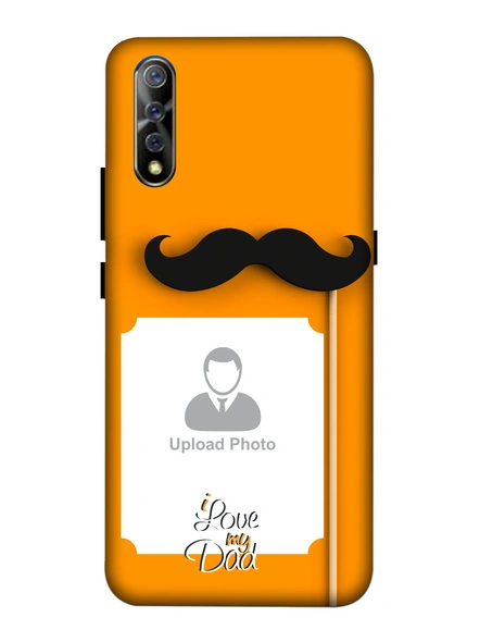 3D Mustache Father's Day Celebration Customised Mobile Back Cover for Vivo-VIVO-S1-Fday00665
