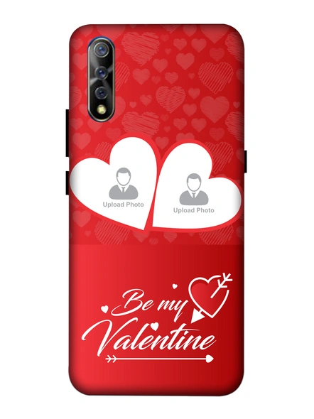 3D Couple Hearts Be My Valentines Customised Mobile Back Cover for Vivo-VIVO-S1-PERVAnn00172
