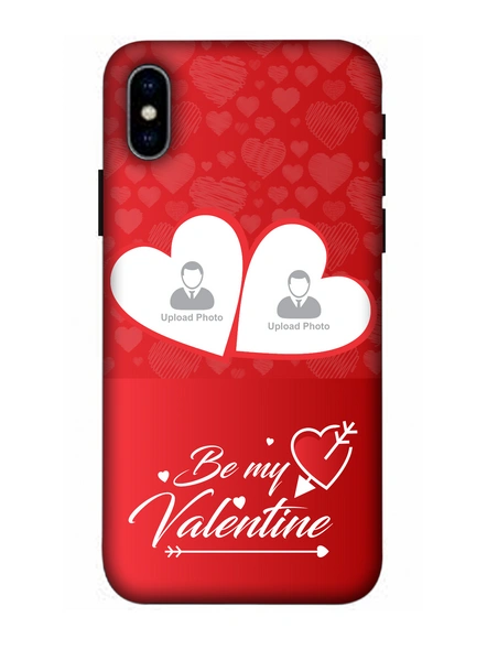 3D Couple Hearts Be My Valentines Customised Mobile Back Cover for Apple iPhone-Apple-iPhone-X-01110