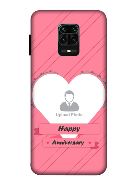 3D Happy Anniversary Heart Theme Personalized Mobile Back Cover for Xiaomi-Redmi-Note-9-P-05157