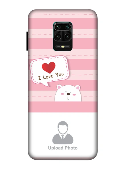 3D Cute Puppy Saying I Love You Personalized Mobile Back Cover for Xiaomi-Redmi-Note-9-P-03182