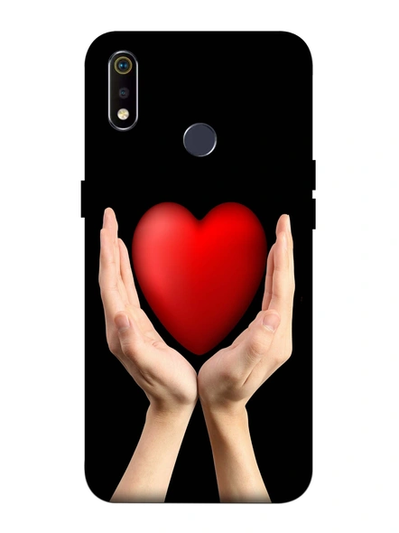Oppo 3D Designer Heart In Hands Printed  Mobile Cover-Realme3i-MOB003024