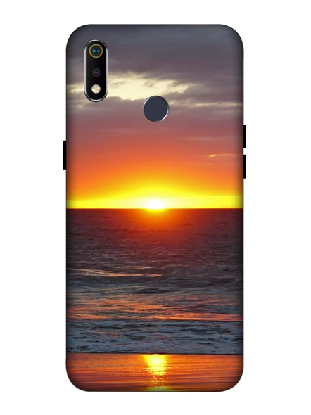 Oppo 3D Designer Sea View Sun Set Printed  Mobile Cover-Realme3i-MOB003090