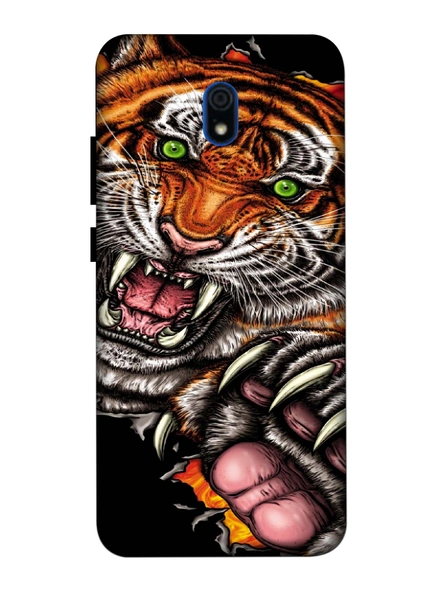 Xiaomi 3D Designer Angry Tiger Printed Mobile Cover-Redmi8A-MOB002677