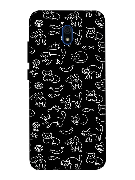 Xiaomi 3D Designer Cat Fish Pattern Printed Mobile Cover-Redmi8A-MOB002962