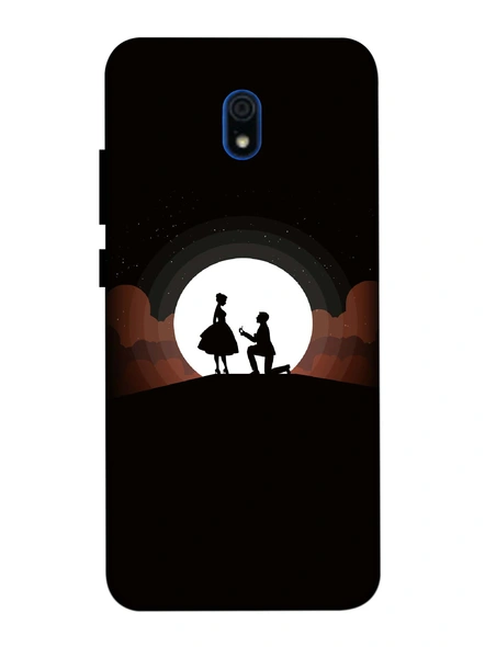 Xiaomi 3D Designer Couple Proposing with Ring Printed Mobile Cover-Redmi8A-MOB002983