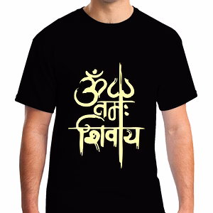 Om Namah Shivaya Printed Round Neck Tshirt For Men