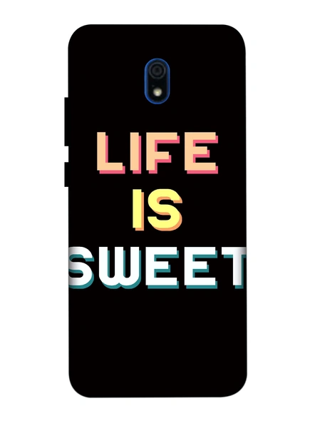 Xiaomi 3D Designer Life is Sweet Printed Mobile Cover-Redmi8A-MOB003045