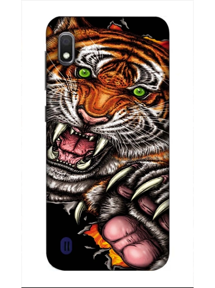 Samsung 3D Designer Angry Tiger Printed  Mobile Cover-SamsungA10-MOB002396
