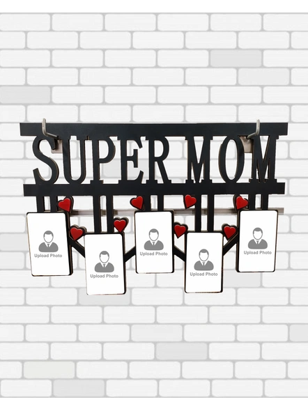 Personalized Super MOM 5 Photos Frame-1