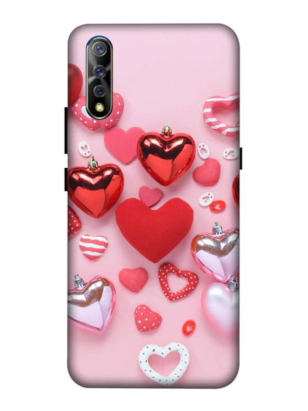 Vivo 3D Designer Elegant Pink Hearts Printed Mobile Cover-VivoS1-MOB003002