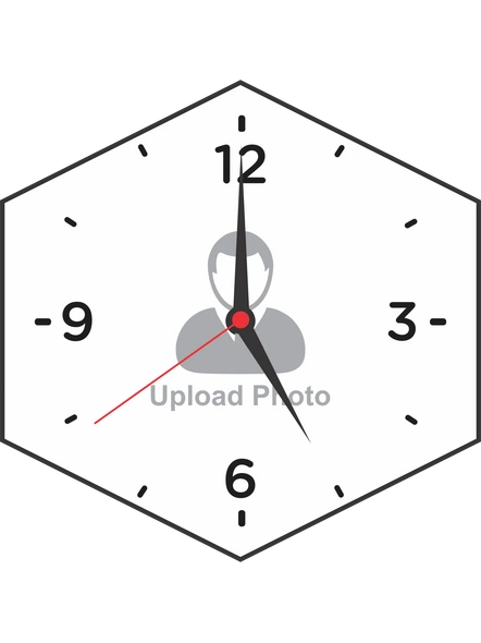 Create Your Own Hexagon Customised Wall Clock-HEXACLOCK0001