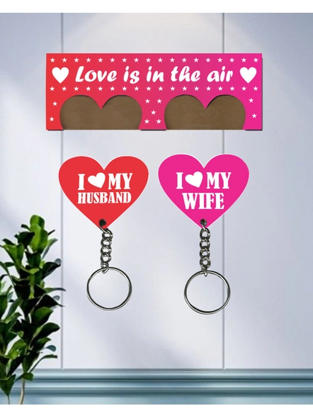 Love is in the Air Hanging Heart Designer keychain Holder-1