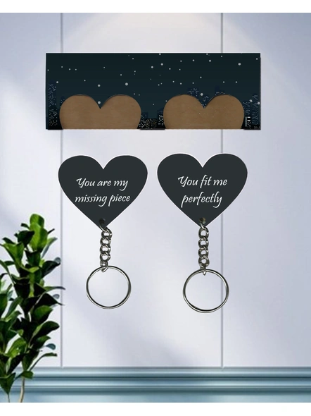 You are my missing Piece Hanging Heart Designer Keychain Holder-3