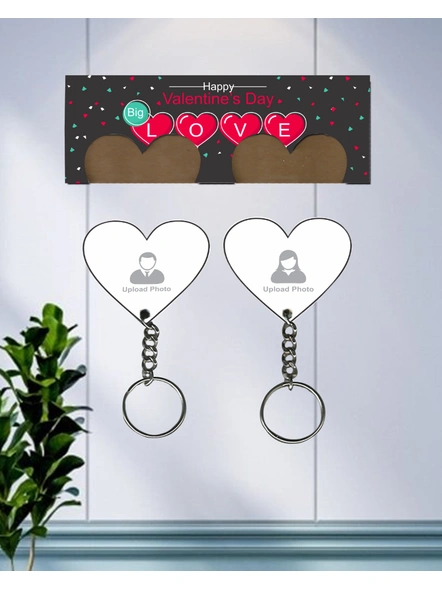 Valentines Love Personalized Hanging Hearts keychain Holder-3
