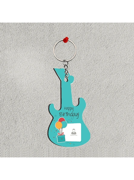 Happy Birthday Personalized Guitar Keychain-1