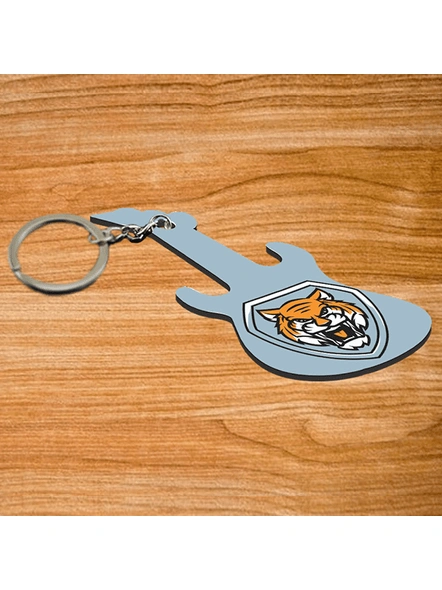 Lion Printed Guitar Keychain-2