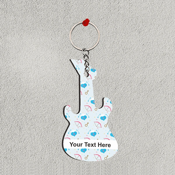 Personalized guitar clearance keychain