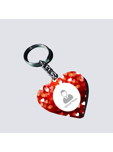 Blurry Hearts Customised heart Shape Keychain-HEARTKC0013A