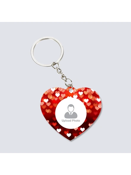 Blurry Hearts Customised heart Shape Keychain-2