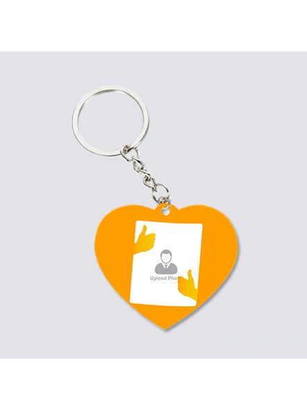 Thumbs Up Personalized Heart Keychain-2