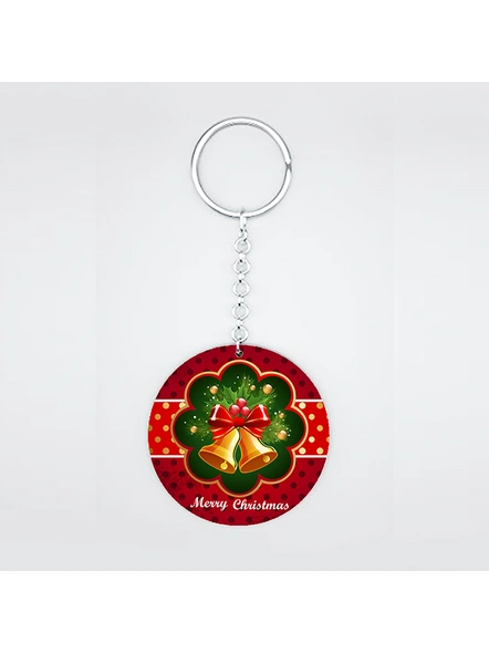 Jingle Bells Christmas Round Shape Keychain-CIRCLEKC0006A