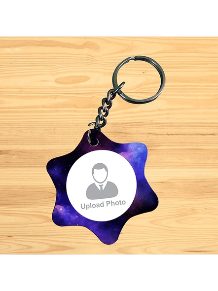 Night View Printed Personalized Star Shape Keychain-1