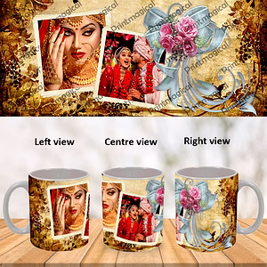Beautiful Gold Pattern Personalized Special White Mug