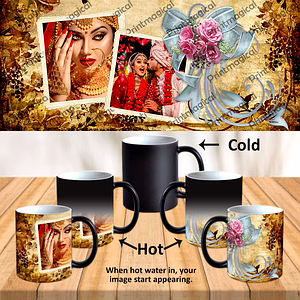 Beautiful Gold Pattern Personalized Black Magic Mug