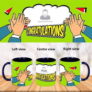 Clapping Congratulations Beautiful Blue Inner Colour Mug