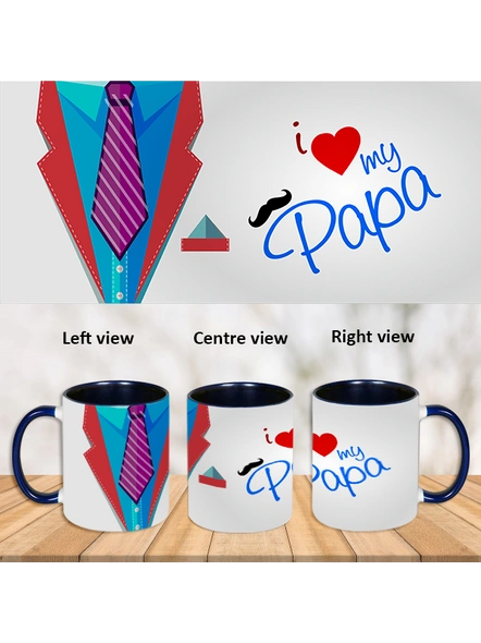 I love my papa Blue Inner Colour Mug-ICBM0015A-1