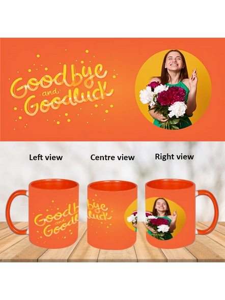 Good Bye and Good Luck Orange Inner Colour Mug-Orange-1