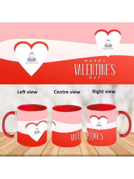 Multi Rays happy Valentine's Day red Inner Color Mug-ICRM0004A-1
