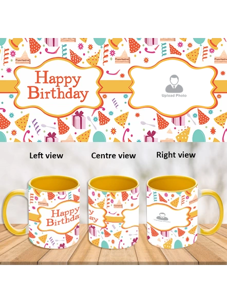 Birthday celebrations Yellow Inner Colour Mug-ICYM0001A-1