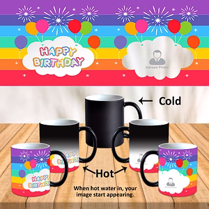 Blasting Colorful Baloons Black Magic Mug