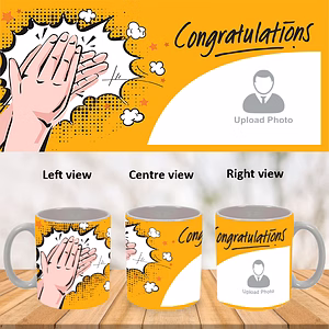Clapping Congratulations Designer White Mug