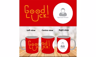 Good Luck Designer Personalized White Mug