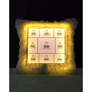 Personalized 9 Photo Upload LED Cushion