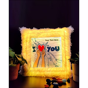 I Love You Personalized LED Cushion