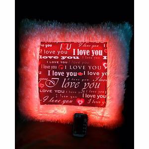 I Love You Themed Special LED Cushion with Remote
